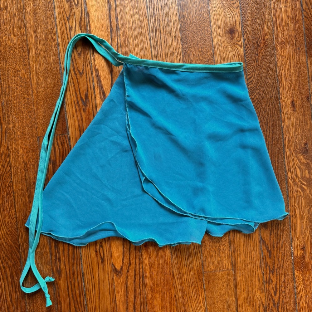 Teal Ballet Wrap Skirt S